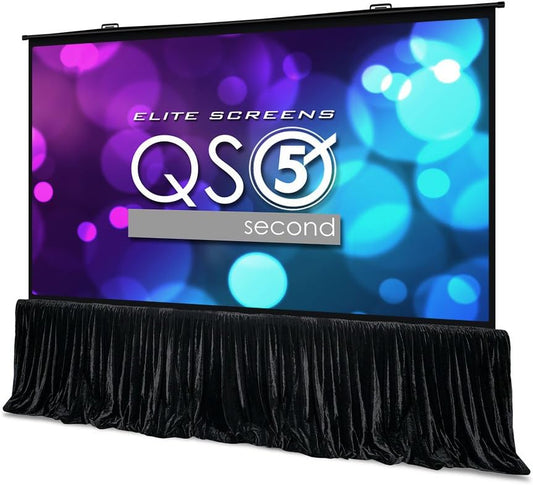 Elite Screens QuickStand 5-Second Series, 180-INCH 16:9, Manual Pull Up Projector Screen, Movie Home Theater 8K / 4K Ultra HD 3D Ready, US Based Company 2-Year Warranty, QS180HD