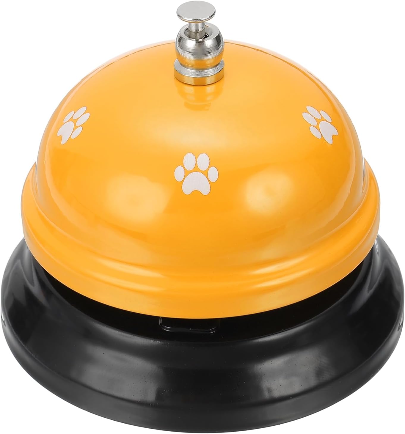 uxcell Desk Service Call Bell, 2.95 Inch Metal Dinner Service Bell Ring for Hotel Restaurant Reception Area and Wedding Party Events, Yellow