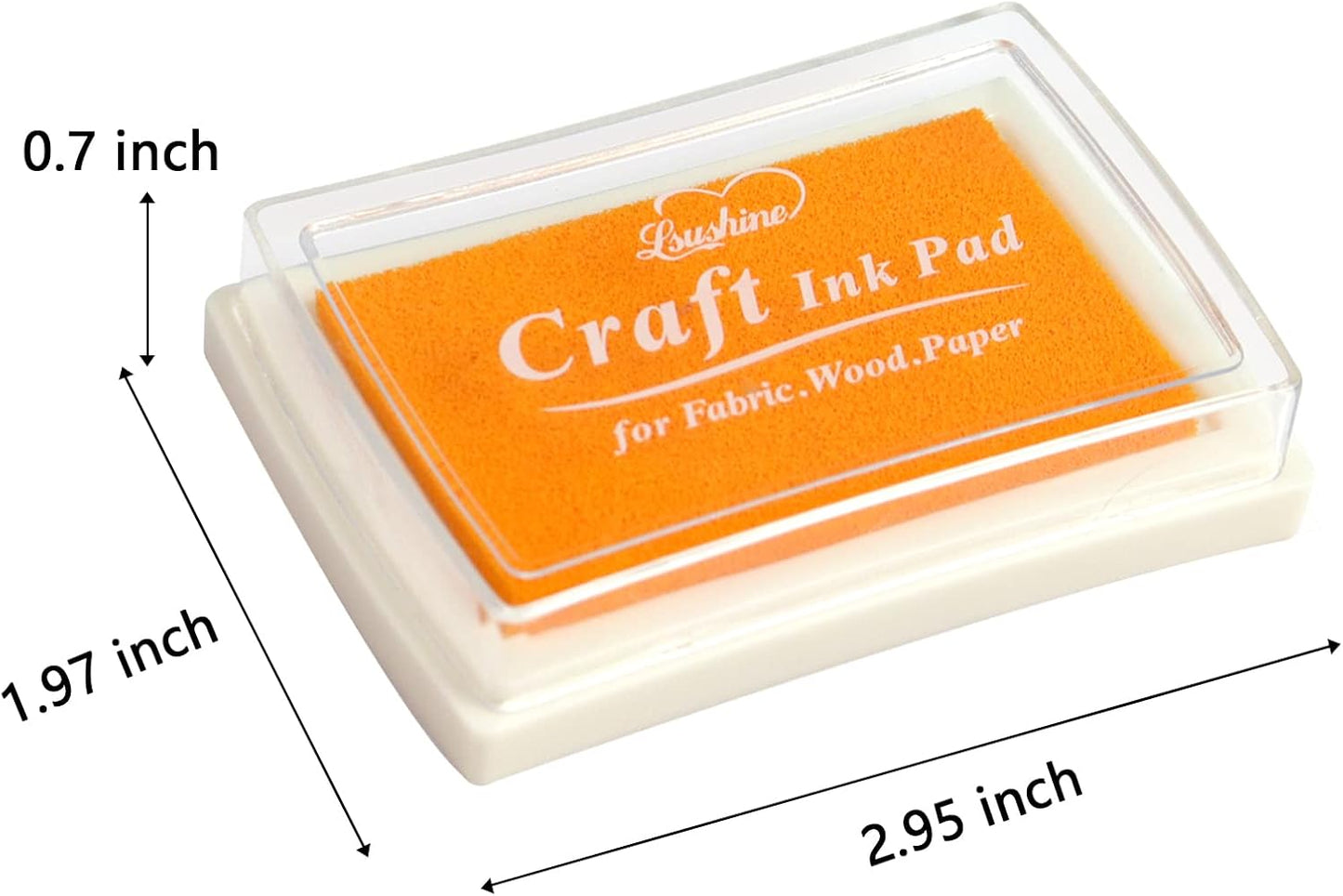 Craft Ink Pad for Rubber Stamps, Paper, Wooden, Fabric, Scrapbooking, Non-Toxic Finger Ink Pads for Kids (Yellow)