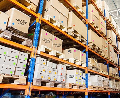 NextDayLabels - 8-1/2 x 11" Neon Color High Light Fluorescent Labels for Laser & Inkjet Printer (Pink Fluorescent, 2" Round - 20 Per Page | 500 Labels)