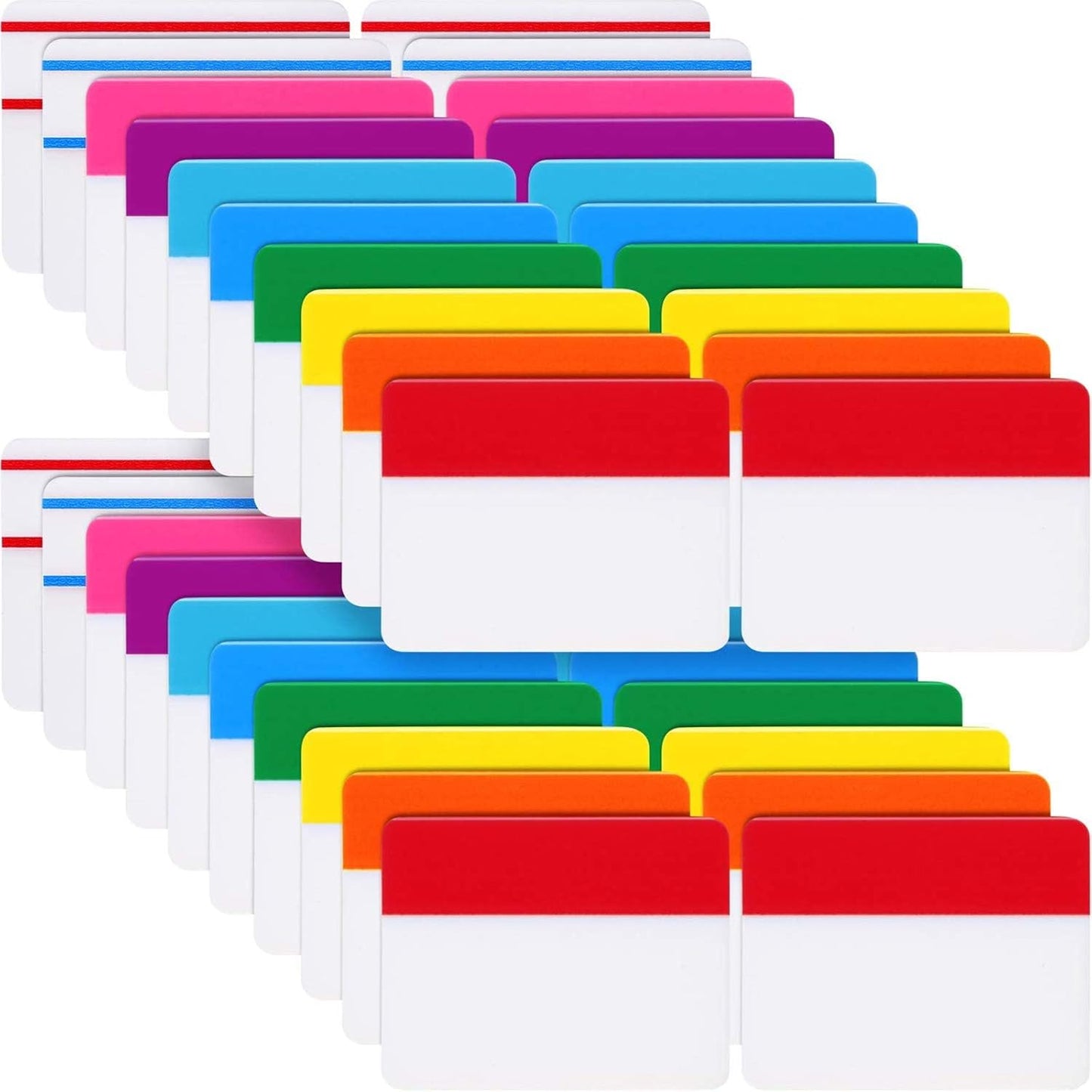 Jovitec 800 Pcs 40 Sets Sticky Tabs 2 Inch Colored Index Tabs Writable and Repositionable Labels for File Folders Books Reading Notes Classify File(Fresh Colors)