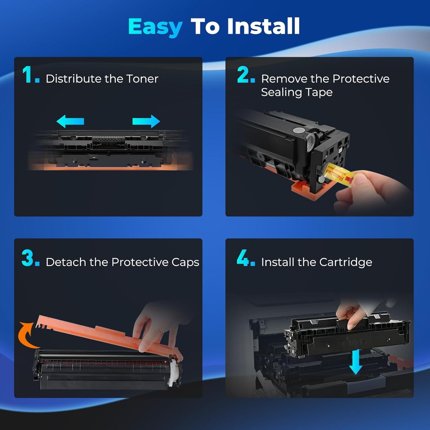 210A Toner Cartridges Compatible for HP 210A 210X Toner Color Laser Jet Pro MFP 4301fdw MFP 4301fdn Compatible for Color Laser Jet Pro 4201dw 4201dn ColorPro MFP 4301 4201 Series (4 Pack with Chip)