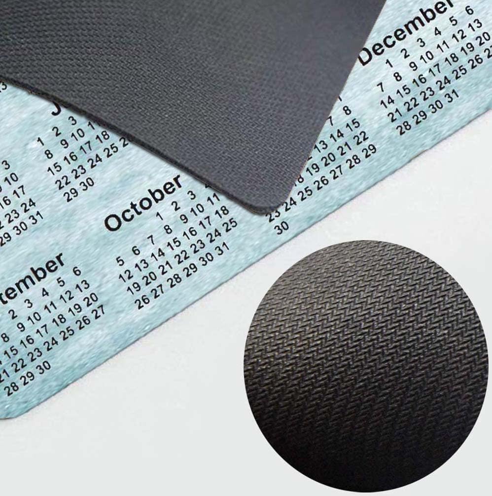 Calendar Mouse pad,2025 Calendar Old Light Blue Background Natural Rubber Quality Creative Gaming Mouse Pad Rectangle Mouse Personalized Desk Mouse Pad 9.5 inch x 7.9 inch