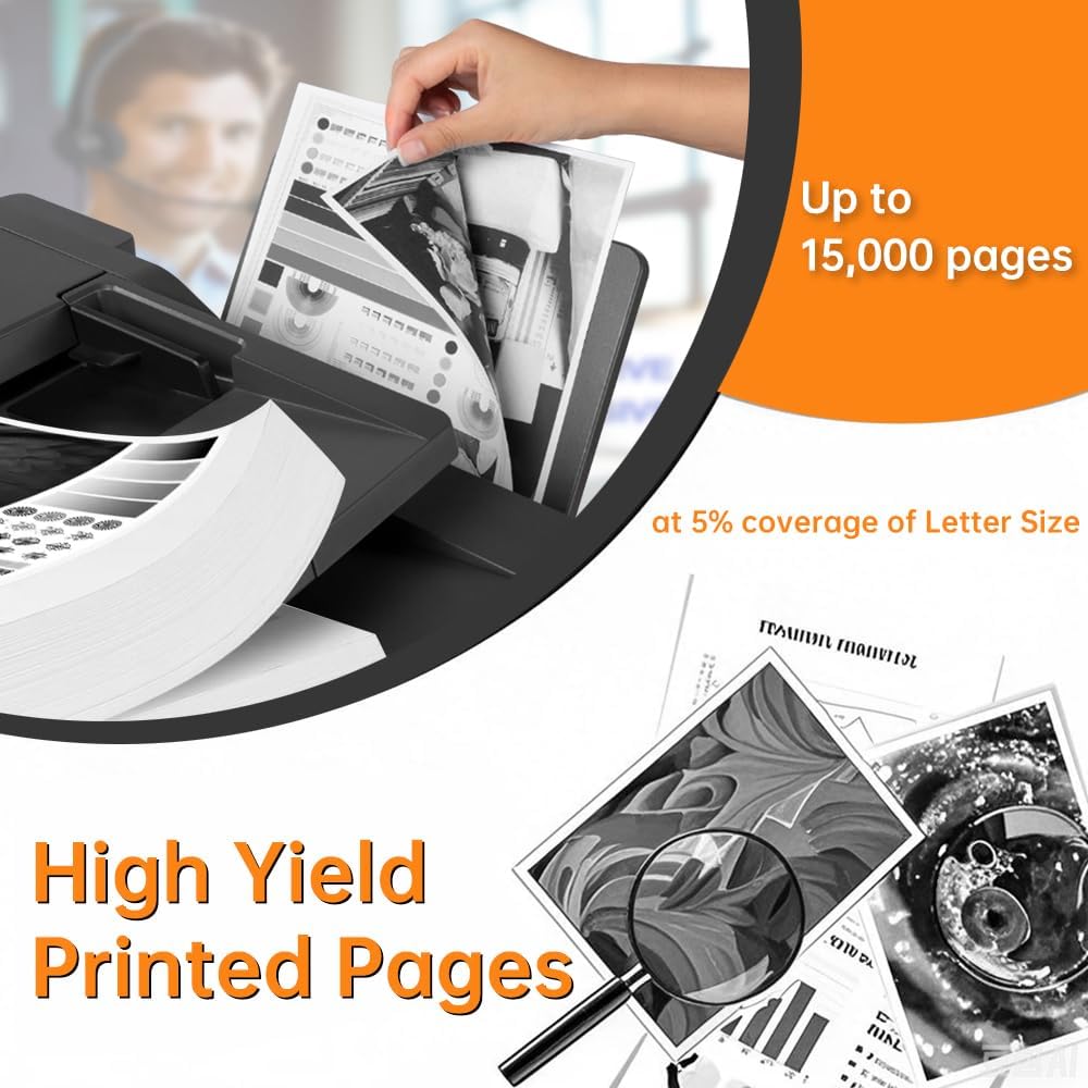 25B3074 High Yield Black Toner Cartridge (45,000 Pages) - Compatible with Lexmark M5255 M5270 XM5355 XM5370 XM7355 XM7365 XM7370 Printers(with Chip)