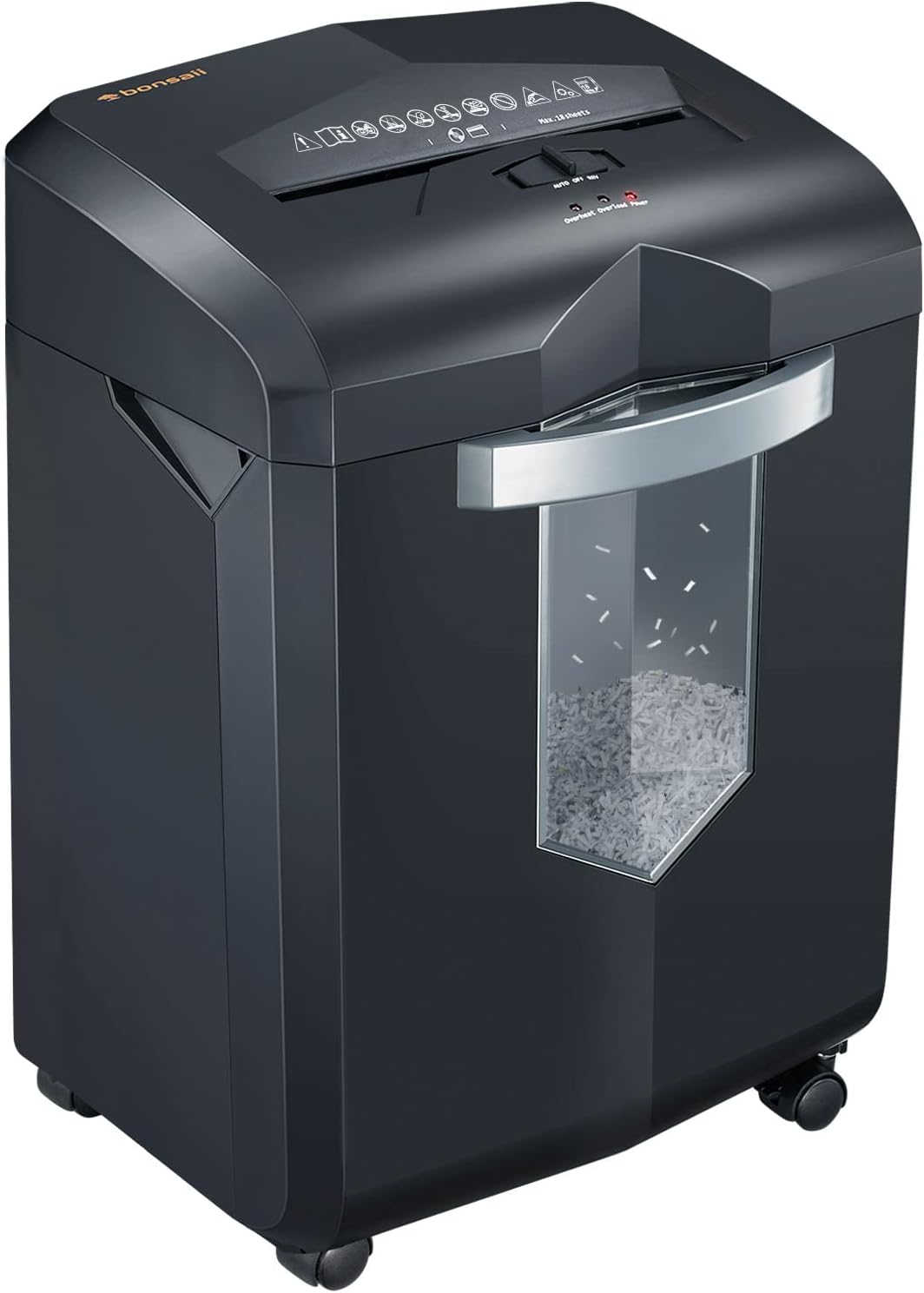 Bonsaii 16-Sheet Microcut Paper Shredder, 60-Minute Home Office Heavy Duty Shredder for CD/Credit Card, P-4 Level with 6-Gal Pullout Bin (C149-D)