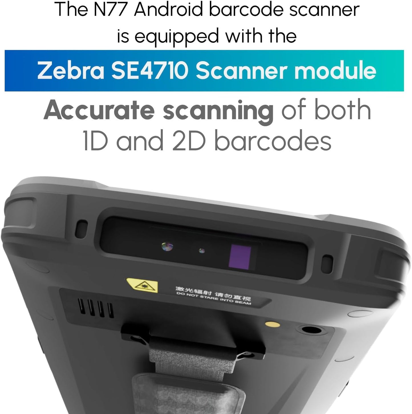 Rayoungtek Android Barcode Scanner 4+64GB Built-in Zebra SE4710 1D/2D/QR Barcode Scan Engine 4G Wireless PDA Enterprise Mobile Computer with Charging Dock for Warehouse & Logistics