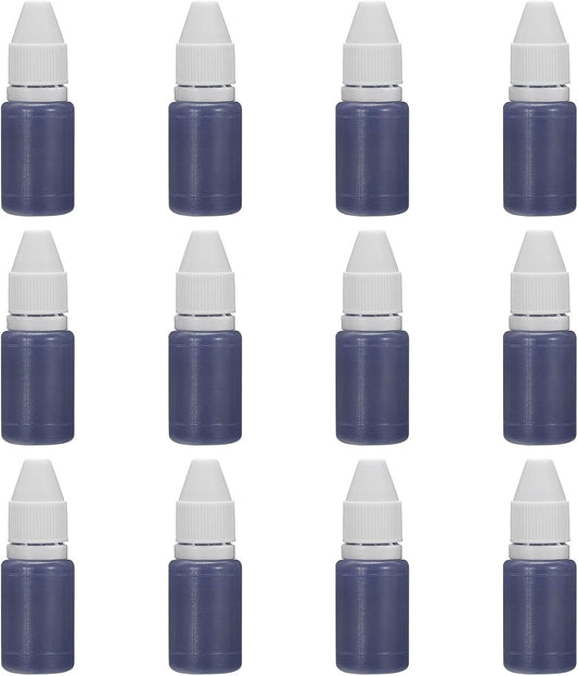 PATIKIL 0.33oz Refill Ink for Stamps and Ink Pads, 12Pcs 10ml Stamp Pad Ink Refill for Office Stamp Self Inking Stamp Date Stamp Scrapbooking, Light Purple