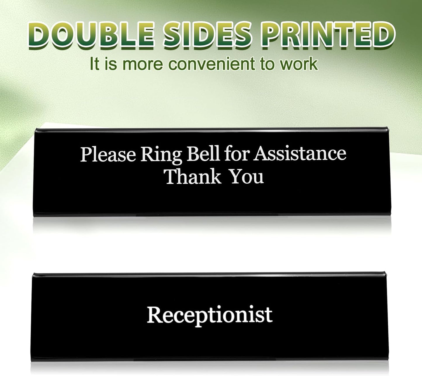 UCEC Desk Bell & Sign, Dinner Call Bell for Hotel & Restaurant Reception, 1+1 Pack, Yellow