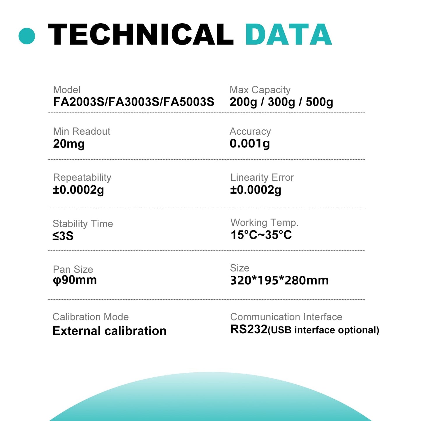 JOANLAB Analytical Balance 300g x 1mg Scale High Precision 0.001g Accuracy Digital Lab Scale for Laboratory Pharmacy Jewelry w/Front & Rear Display