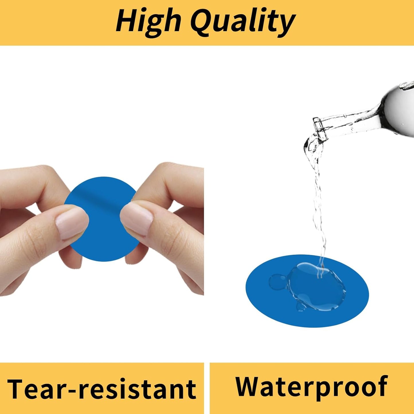 STARLIBOO Colored Dot Stickers, 1 Inch Circle Color Code Label, Blue Waterproof Garage Sale Stickers, Yard Sale Price Labels (2 Rolls, 1000Pcs)