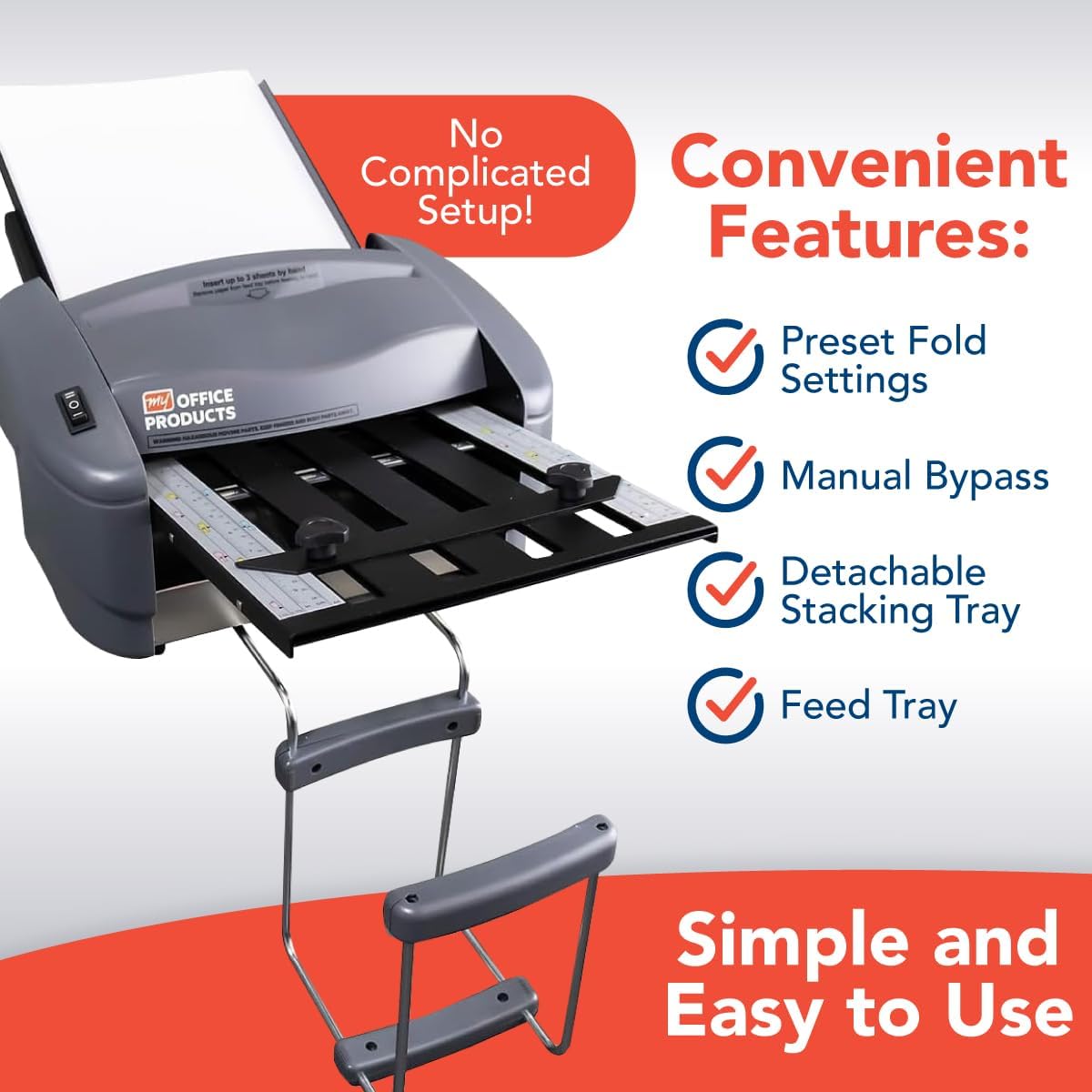 Martin Yale P7500 Paper Folding Machine - Automatic Feed Tabletop 4000 Sheet/Hour Letter, Half, ZFold, Double Parallel, for Offices, Mailrooms, Business, Folds 8.5″ x 11″ & 8.5″ x 14″ 20lb Bond Paper