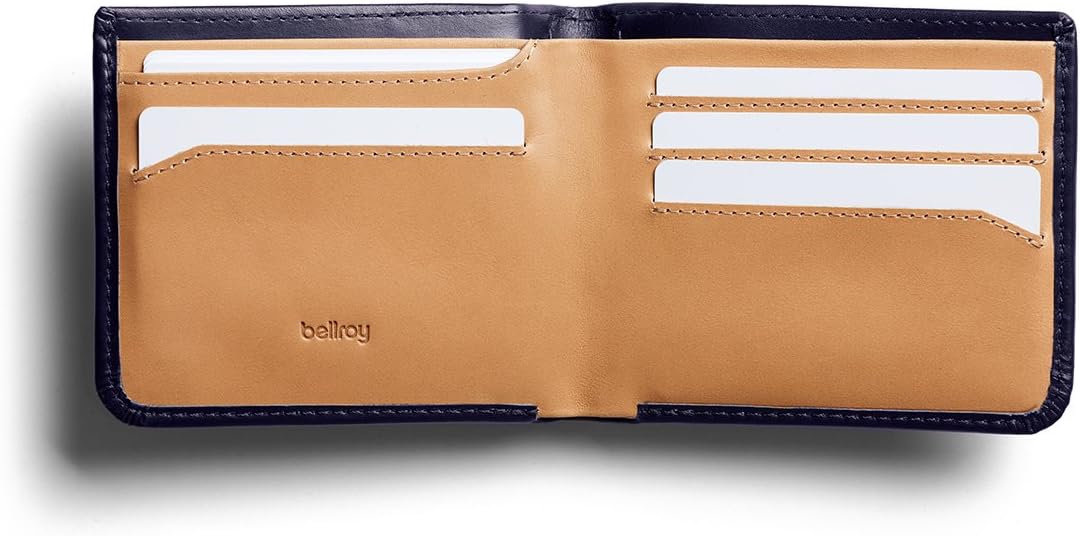 Bellroy Hide & Seek Wallet (Slim Leather Bifold Design, RFID Protected, Holds 5-12 Cards, Coin Pouch, Flat Note Section, Hidden Pocket)