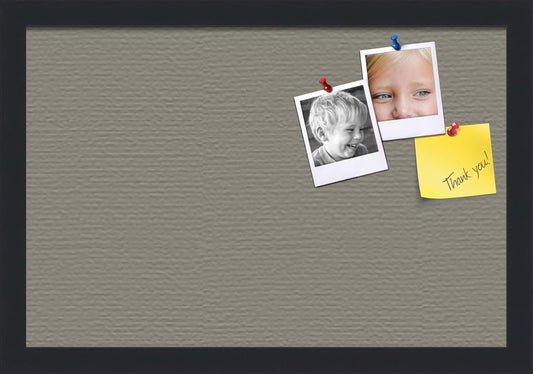 PinPix 18x12 Inch Cork Bulletin Board. This Decorative Framed Pin Board Comes with Pewter Design and a Satin Black Frame. Ideal for Home Office Decor or Message Board (PinPix-1812)