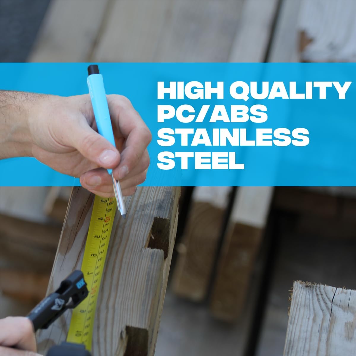 OX Tools Pro Tuff Carbon Marking Pencil with 10-Pack Basic Graphite Replacement Lead