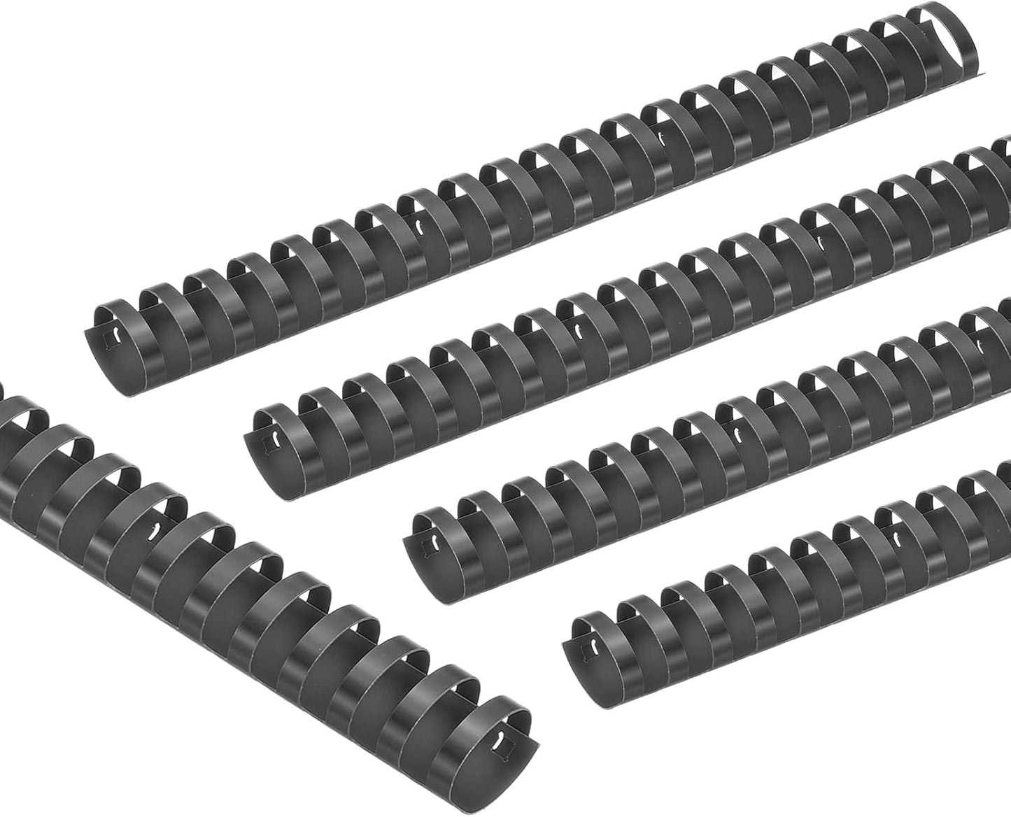 PATIKIL 32mm (1-1/4") Plastic Binding Combs, 10 Pcs 21 Rings Comb Binding Spines 265 Sheet Capacity Letter Size for Binding Paper Sheets Notebook Calendar Picture Album, Black