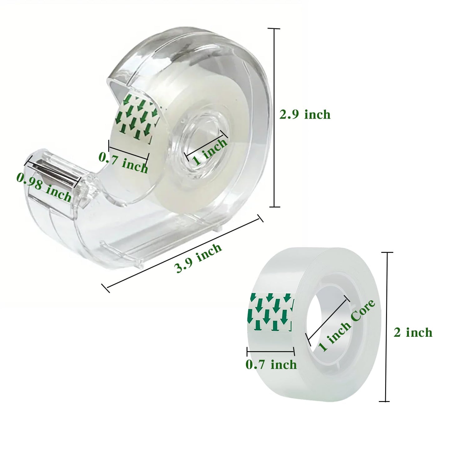 Transparent Tape 24 Rolls Clear Tape Tape Bulk for Office Supplies and School Supplies, Glossy Finish,3/4 in x 720 in 24 Dispensered Rolls