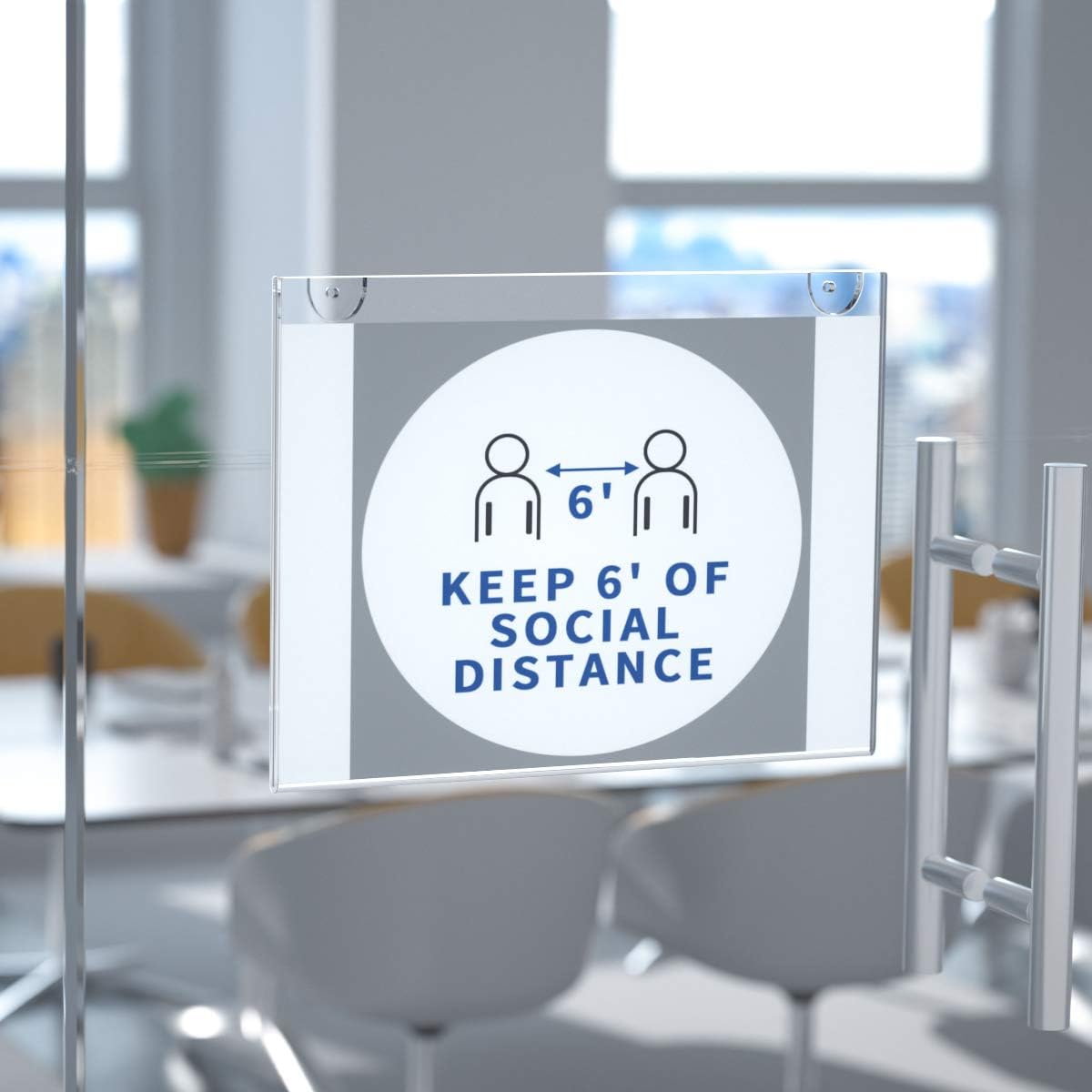 NIUBEE 10-Packs 8.5x11 Sign Holder Horizontal for Wall Door, Clear Acrylic Picture Frame for Paper with Free 3M Tape and Mounting Screws