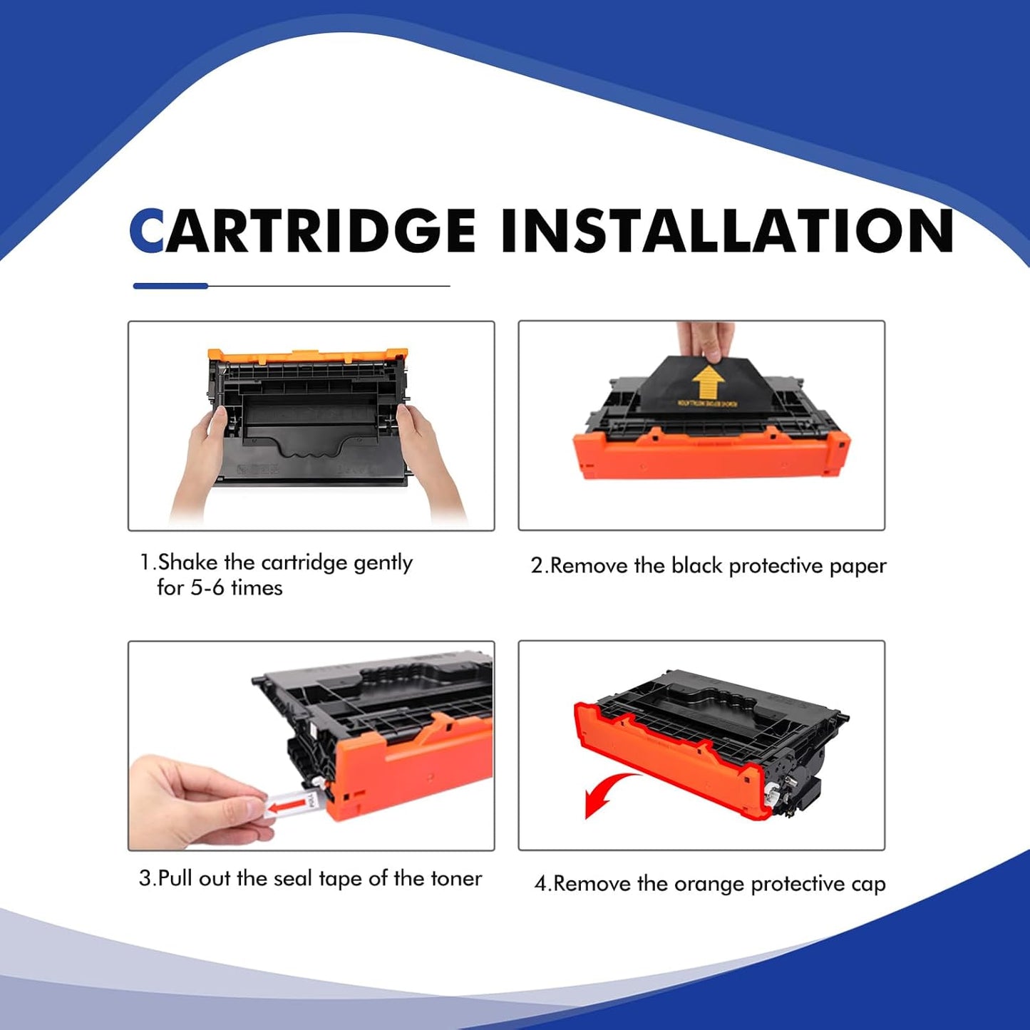37A CF237A Black Toner Cartridge 2-Pack Compatible for HP 37A Black Toner Cartridge CF237A 37X CF237X for HP Laserjet Enterprise M607n M607dn M608n M608dn M607 M608 M609 M631 M632 M633 Series Printer