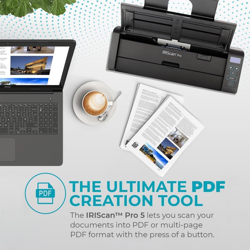 IRIScan Pro Document Scanner duplex-v5PRO 20PPM/40IPM: Desktop Scanner, ADF 20,Free Readiris Editor,scan to Word, PDF,XLS, Bus.Cards to Outlook,USB AC,scan to Cloud Win