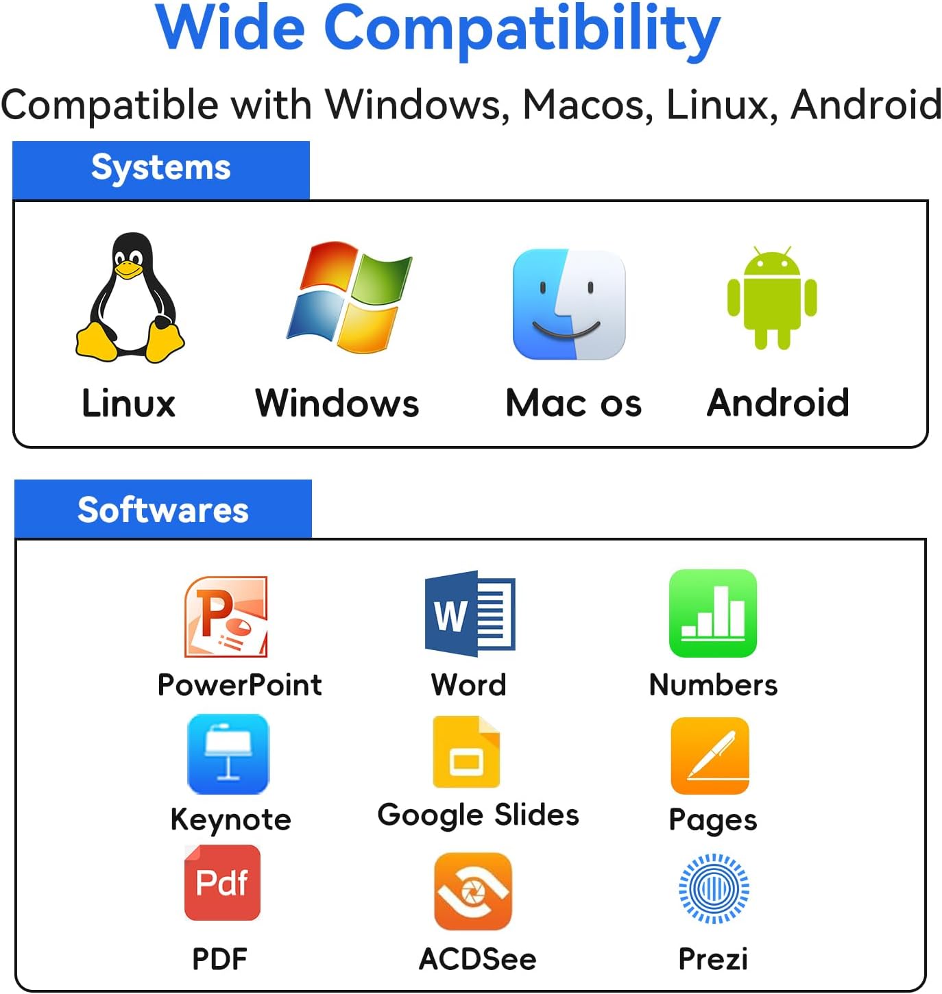 Metallic Presentation Clicker Presenter Remote - Rechargeable Wireless Presenter with Red Laser Pointer, 2-in-1 USB C Clicker for PowerPoint & Google Slides, Compatible with MacBook/Computer/Laptop