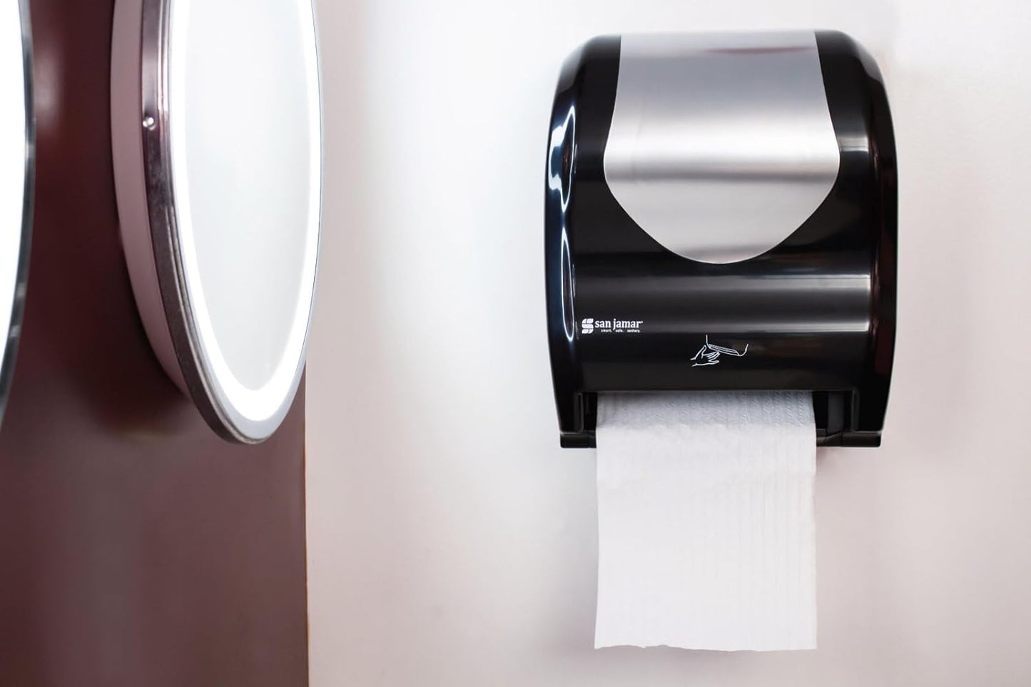 San Jamar Summit Paper Towel Dispenser Hybrid Dispenser for Bathroom, Kitchens, and Restaurants, Plastic, 10.25 x 16.75 x 13.25 Inches, Black