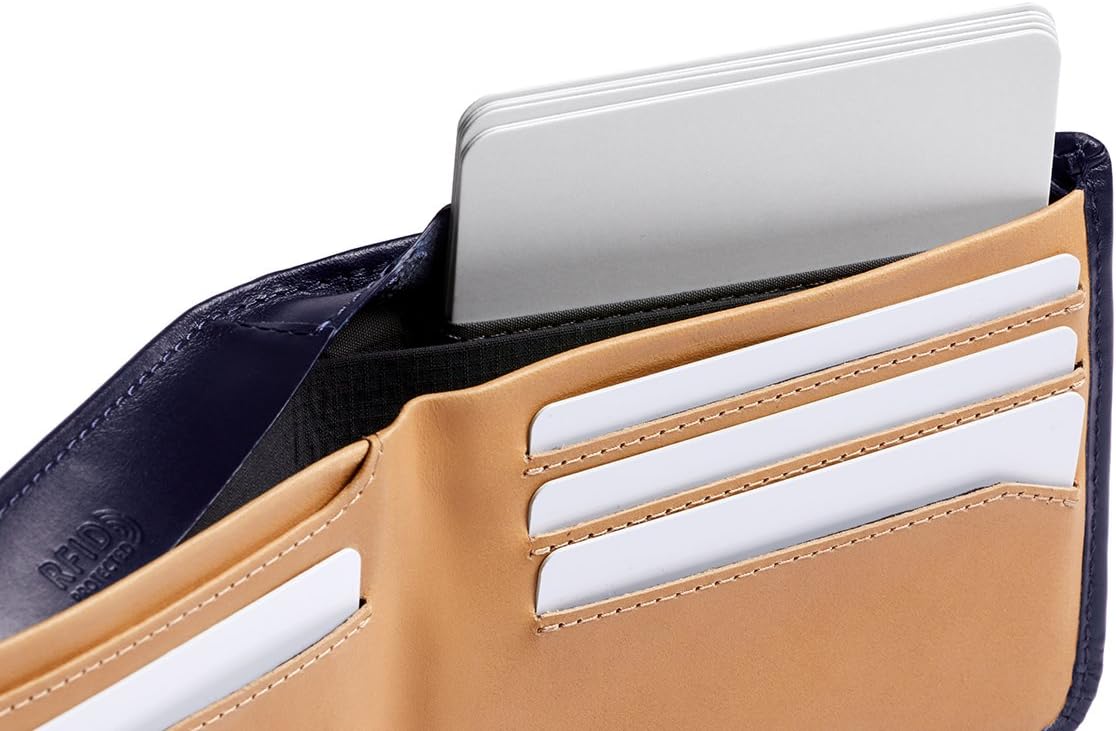 Bellroy Hide & Seek Wallet (Slim Leather Bifold Design, RFID Protected, Holds 5-12 Cards, Coin Pouch, Flat Note Section, Hidden Pocket)