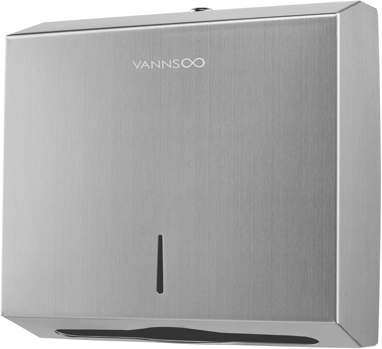 Commercial Paper Towel Dispenser Wall Mount Bathroom, 250 C Fold / 300 Multifold Stainless Steel Paper Towel Holder Hand Towel Dispenser Toilet Paper Dispenser Home (Brushed)