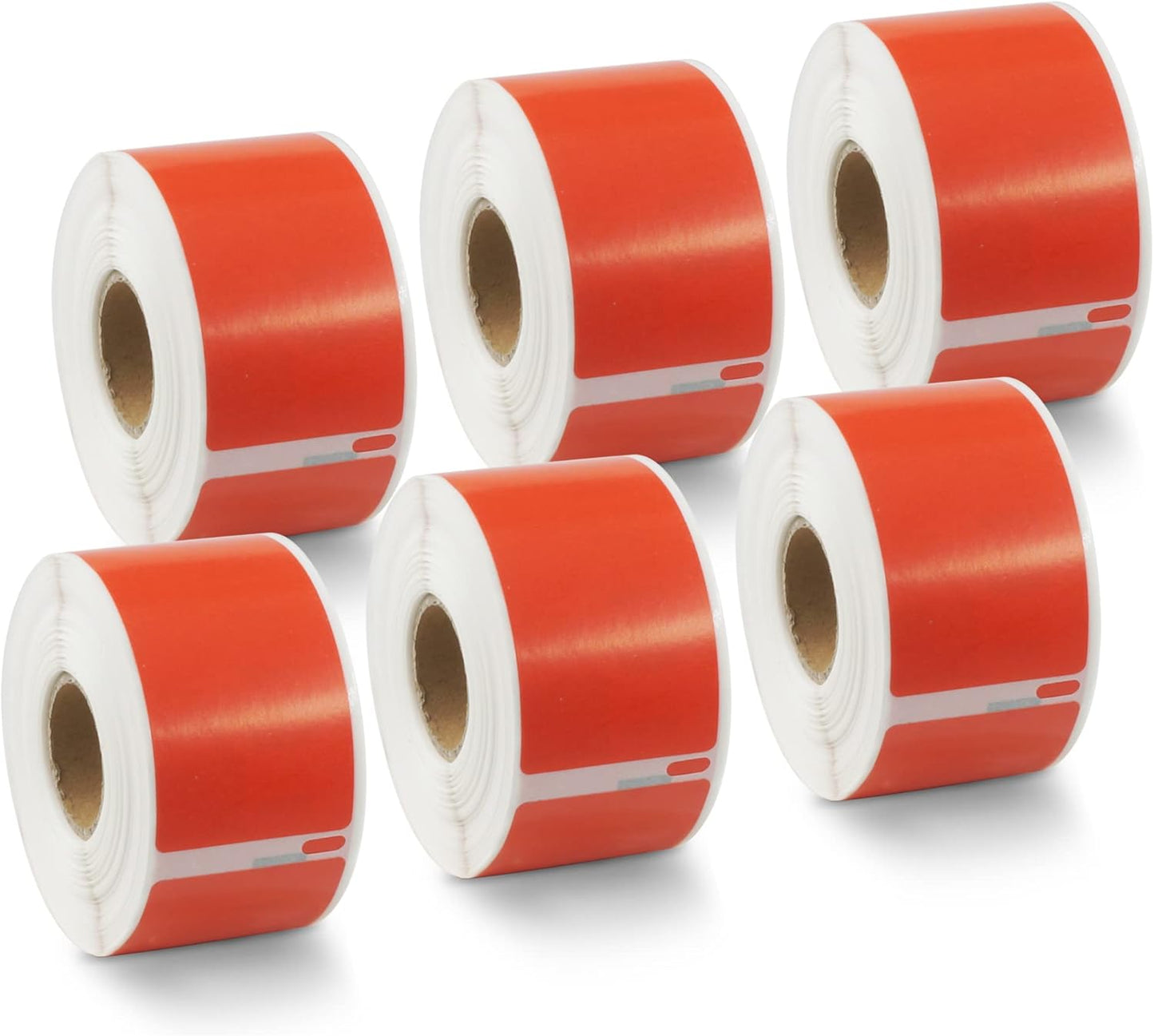 BETCKEY Colored Labels Compatible with Dymo 30321 (1-4/10" x 3-1/2") Large Address Labels, Compatible for Dymo LabelWriter Thermal 450, 4XL & Zebra Desktop Printers [6 Rolls, 1560 Labels, Red]