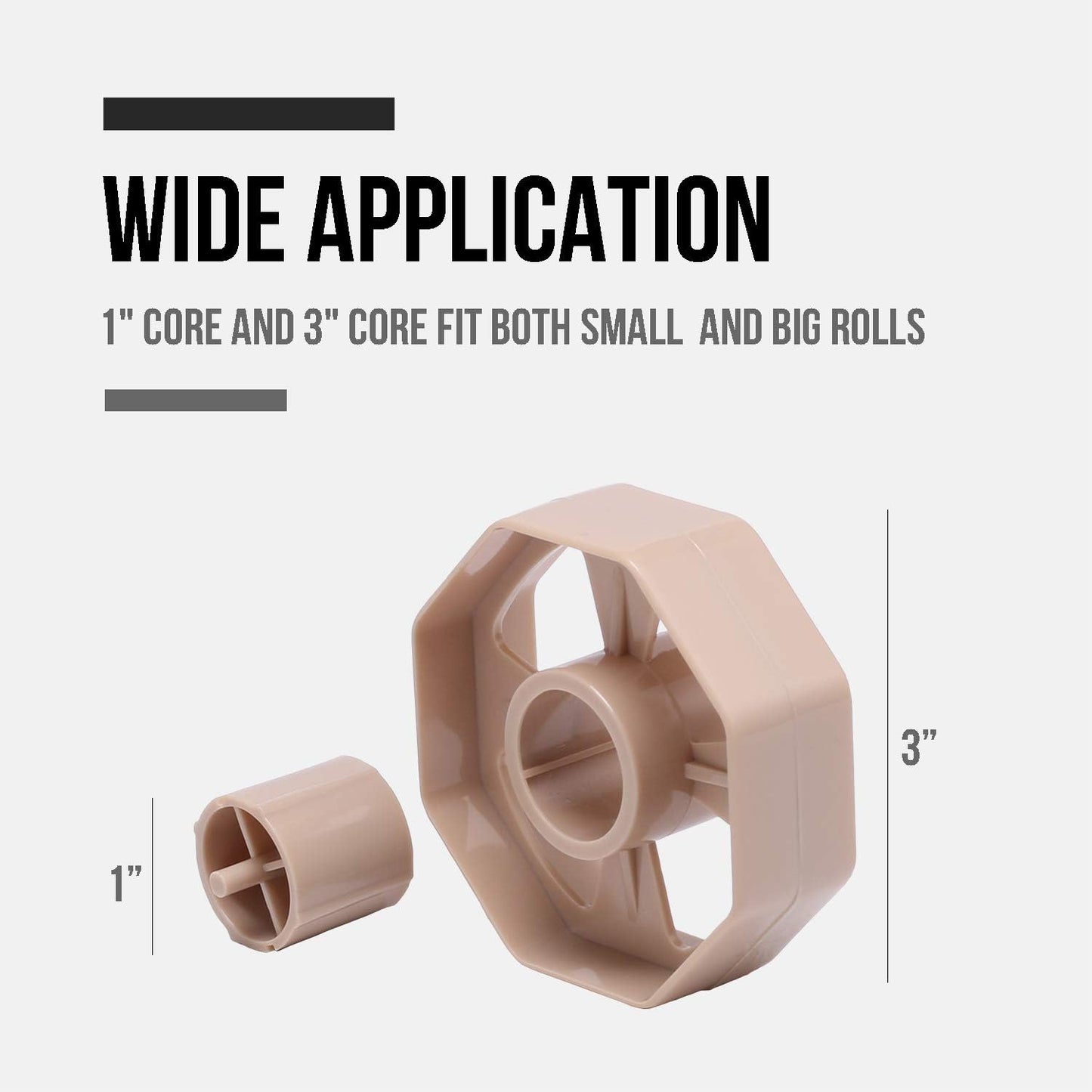 Lichamp Desktop Tape Dispenser Holder with Large 3 Inch Core for Masking, Heat Transfer, Painters, Freezer, Kitchen Tape