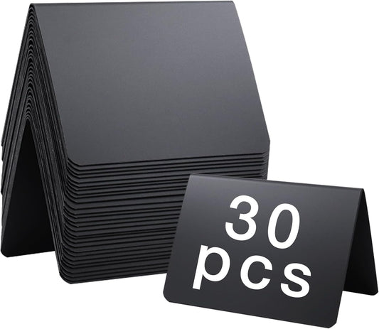 30 Pack Food Labels for Party Buffet, 4x3 Inches Mini Chalk Board Signs, Reusable Food Labels, Buffet Display, Name Tag