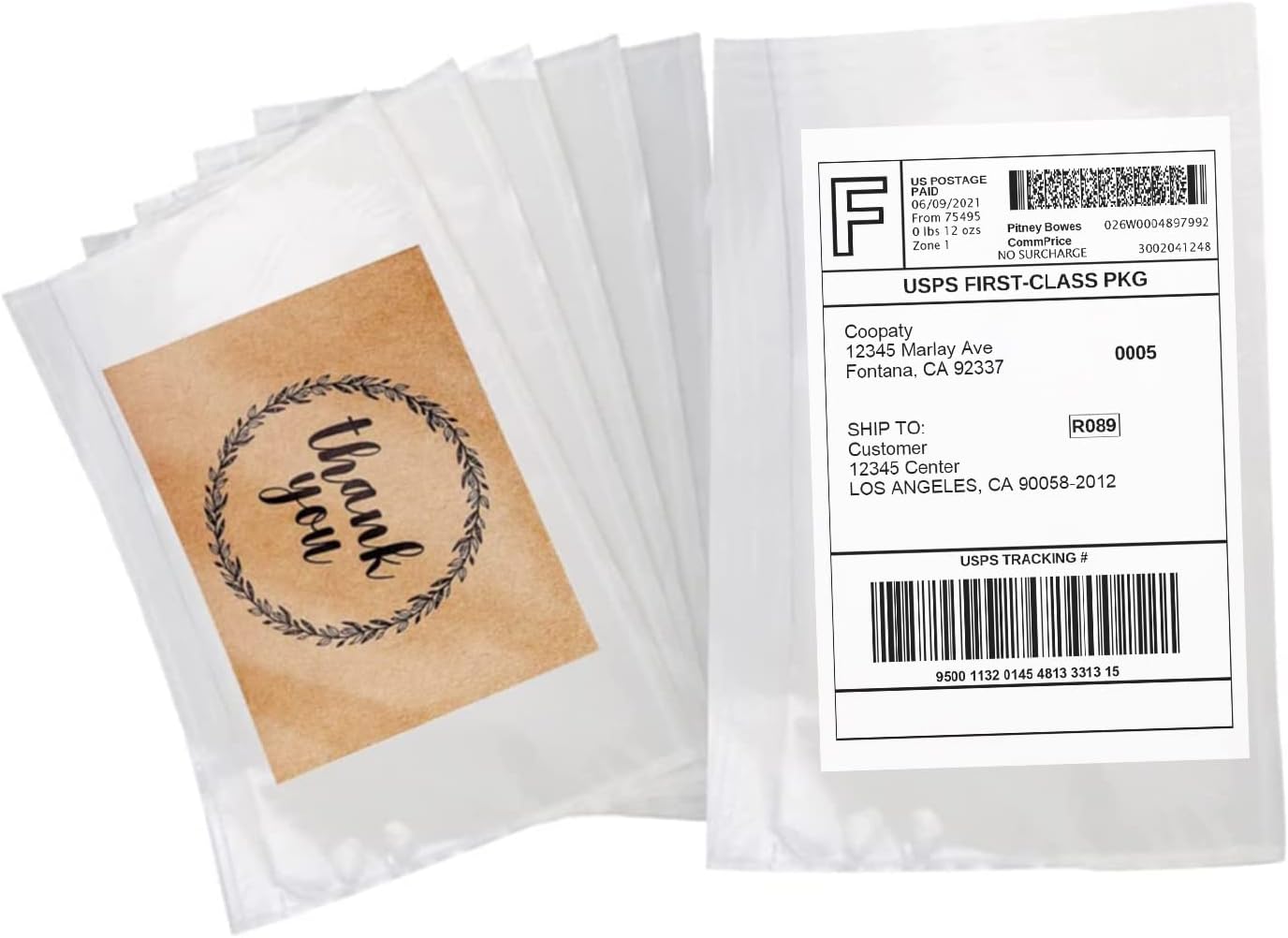 Coopaty Packing List Envelopes 7.5"x5.5" Pouches Invoice Enclosed Adhesive Bags (5000 Pack)