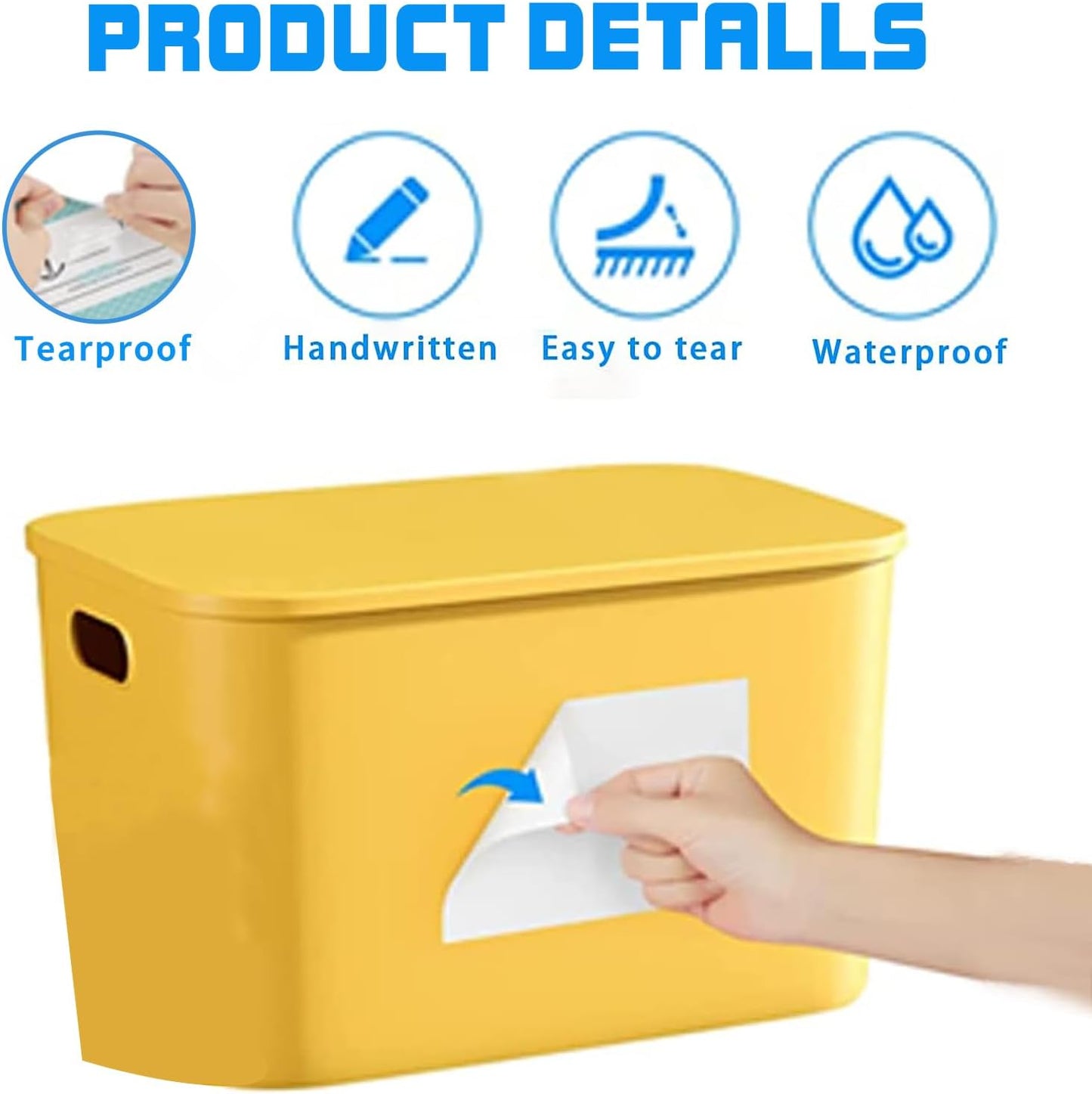 3 X 5 Inch Removable Labels for Storage Bins, 120 Pcs Labels for Storage Bins,Tear Resistant No Residue Storage Bin Label, Matte White Blank Box Stickers for School, Home, Business