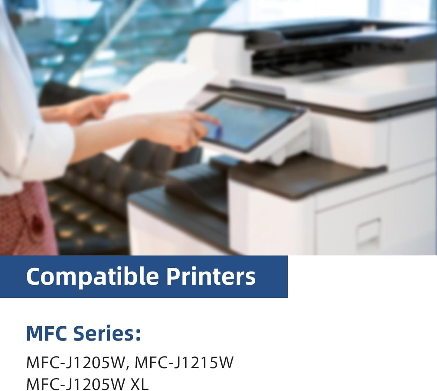 LC404 MFC-J1205W LC404XL Ink Cartridges Replacement Compatible for Brother LC 404 LC404XL LC-404 Work with MFC-J1205W MFC-J1215W MFC-J1205W XL Printer (4 Pack, Black Cyan Magenta Yellow)