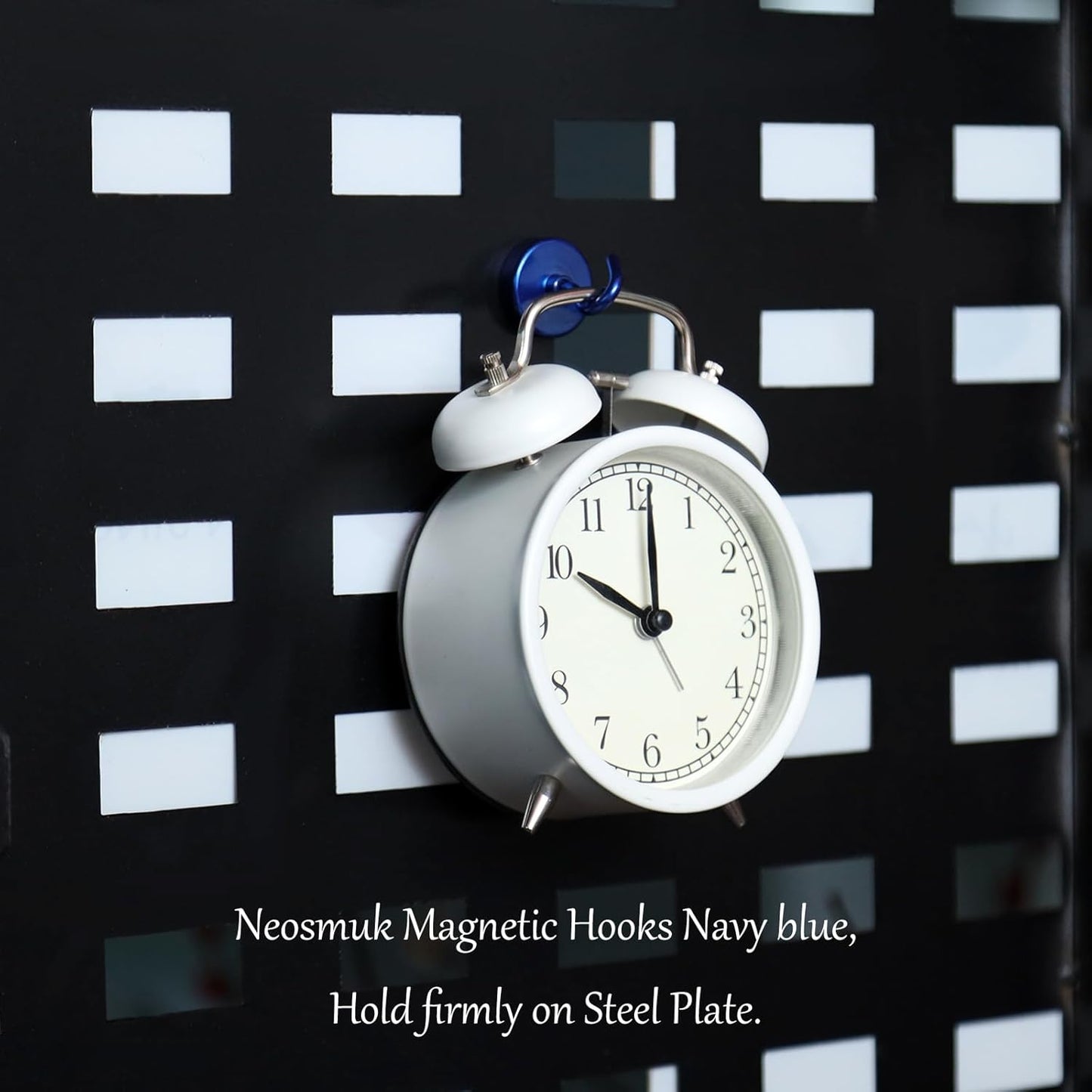 Neosmuk Magnetic Hooks Heavy Duty,Strong Magnet with Hook for Fridge, Super Neodymium Extra Strength Industrial Hooks for Hanging, Magnetic Hanger for Toolbox, Cruise, Grill(Navyblue,4 Pack)