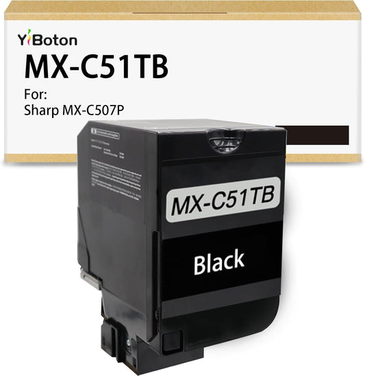 MX-C51T MX-C51TB Black Extra High Capacity Toner Cartridge Compatible with MX-C507P Printer (1 Pack)