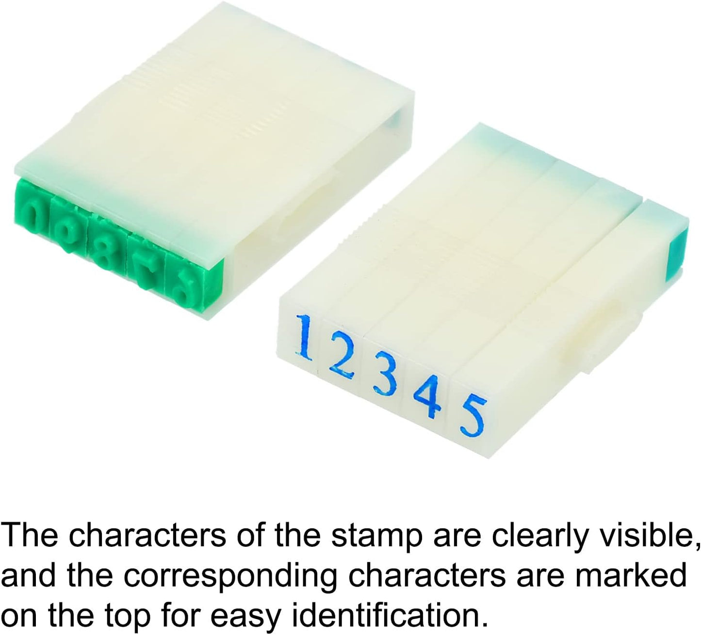 PATIKIL Detachable Number Stamp, 5mm Plastic 9 Digits Font Size 5 Numeral 0-9 Combination Set for Card Tag Scrapbook Craft Making Teaching