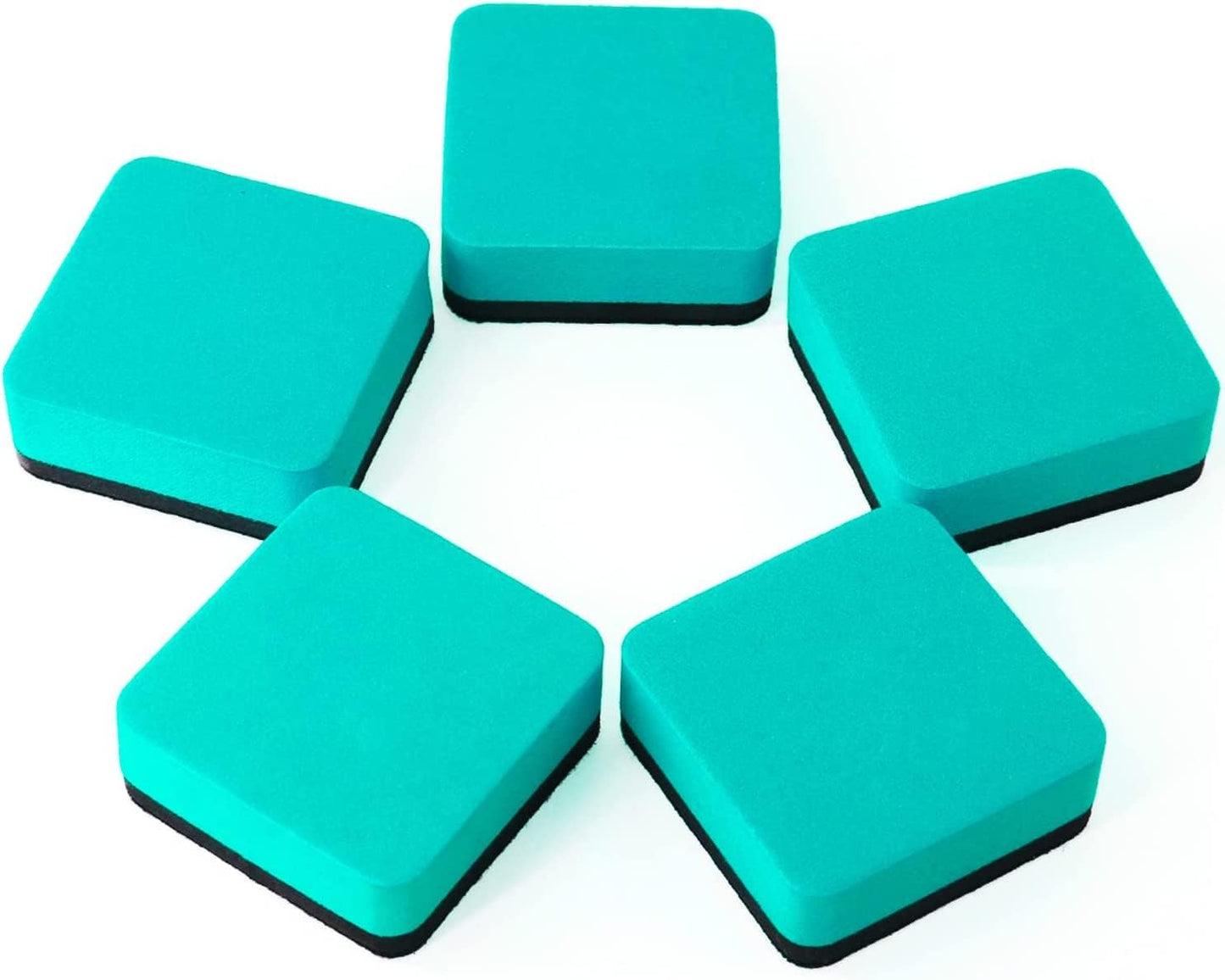 24 Pack Magnetic Whiteboard Dry Erase Erasers Chalkboard Cleansers for Classroom, Home and Office (Green)