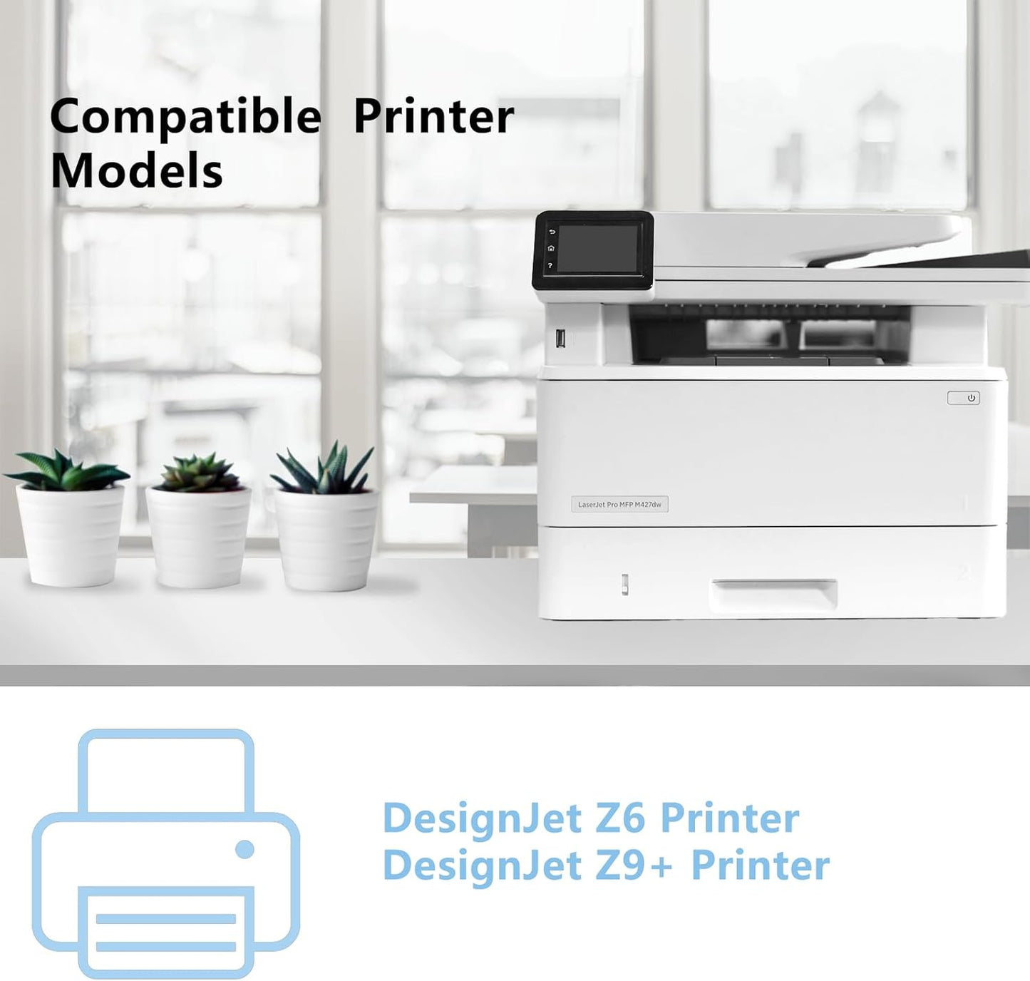 746 Cyan Ink Cartridge (P2V83A) High Capacity Compatible Ink Cartridge for 746 Z6 & Z9+ Large Format Plotter Printer,300-ml