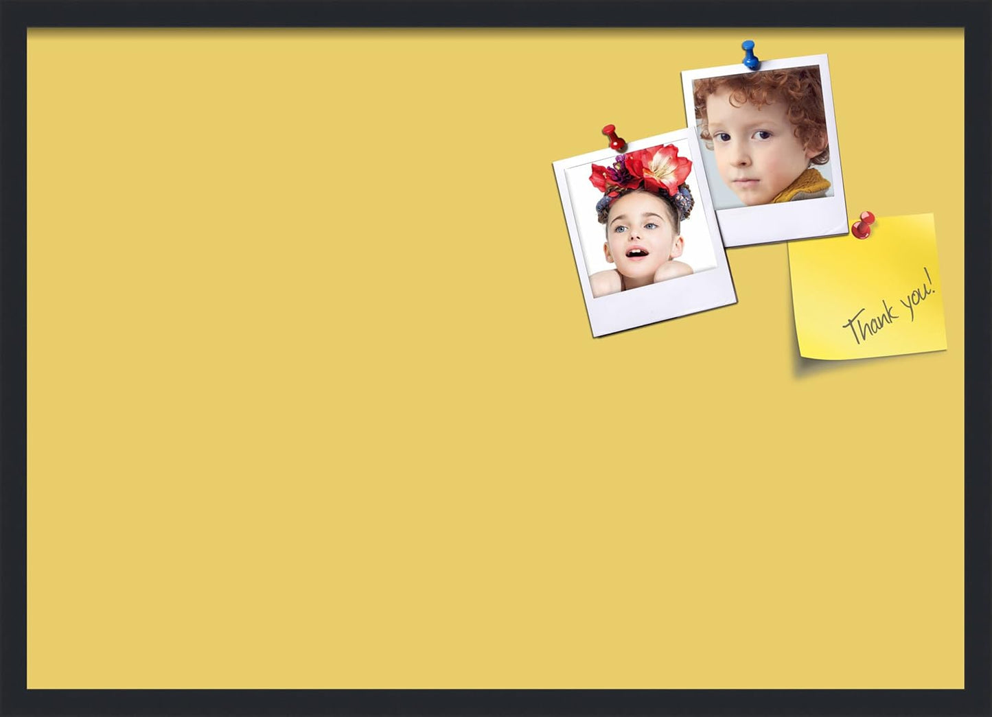 PinPix 34x24 Inch Cork Bulletin Board. This Decorative Framed Pin Board Comes with Honey Pastel Design and a Satin Black Frame. Ideal for Home Office Decor or Message Board (PinPix-1810)