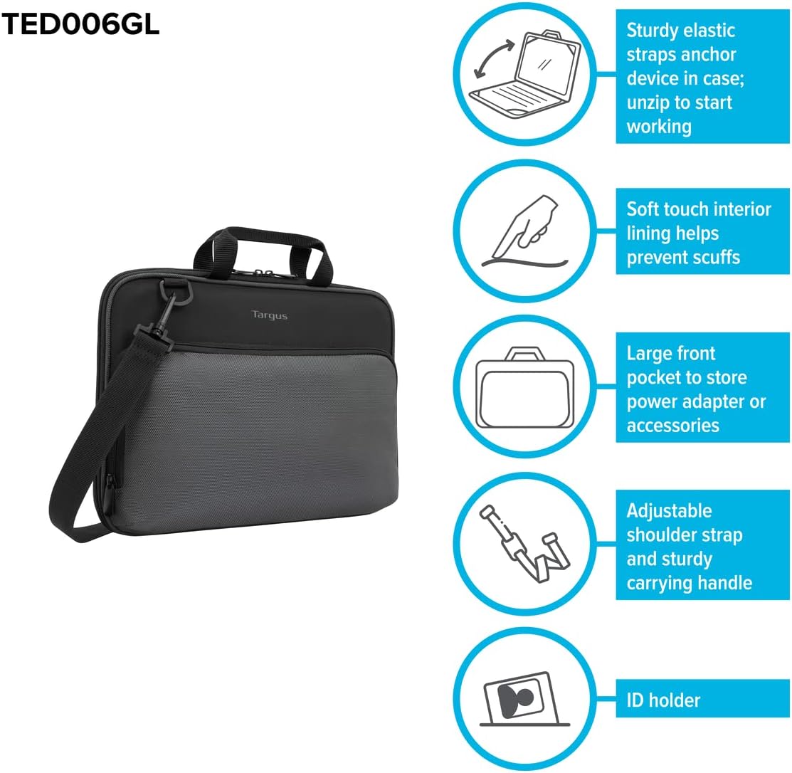 Targus Work-in Essentials Case for 11.6-Inch Laptop Chromebook, Black (TED006GL)