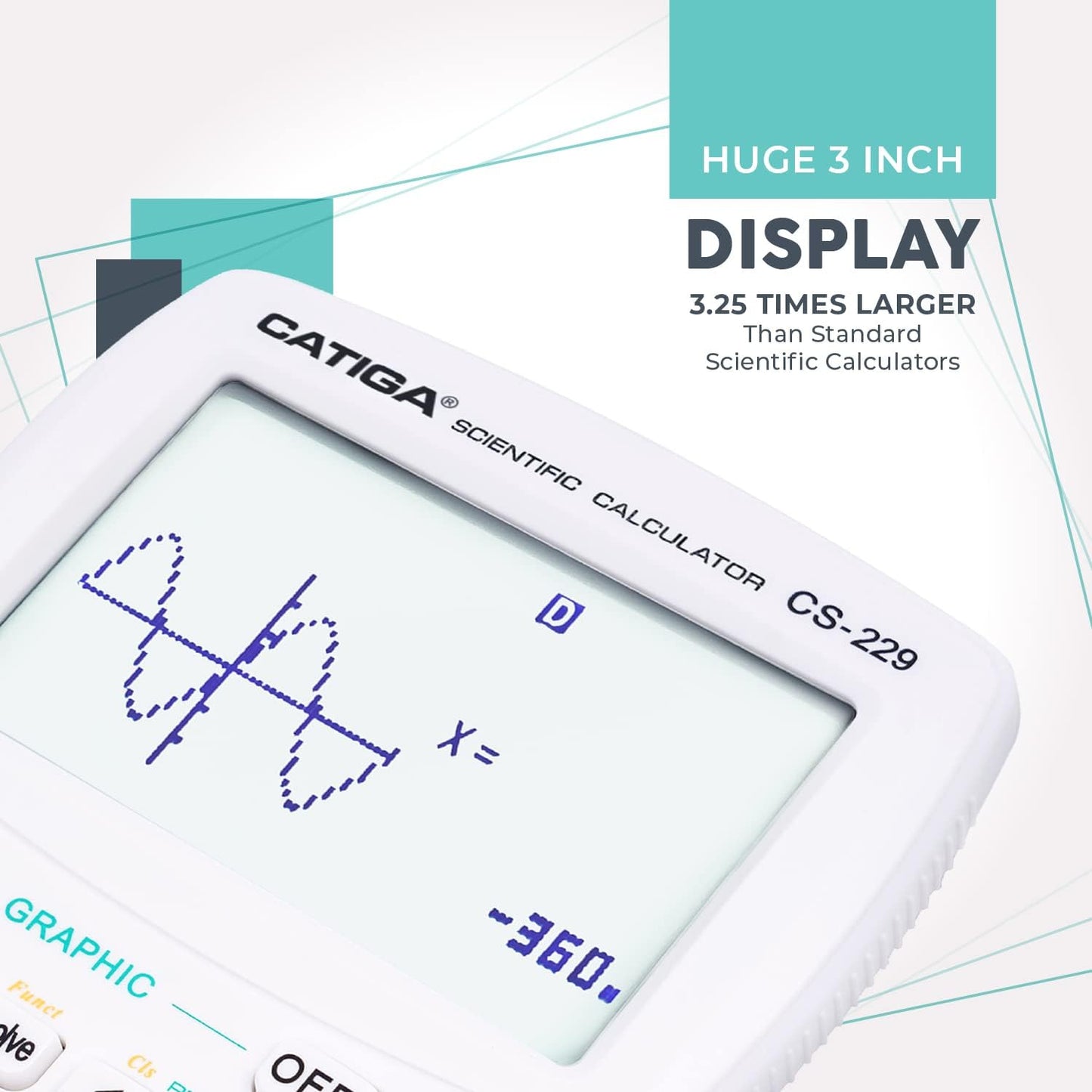 CATIGA Scientific Calculator with Graphic Functions - Multiple Modes with Intuitive Interface - Perfect for Students of Beginner and Advanced Courses, High School or College