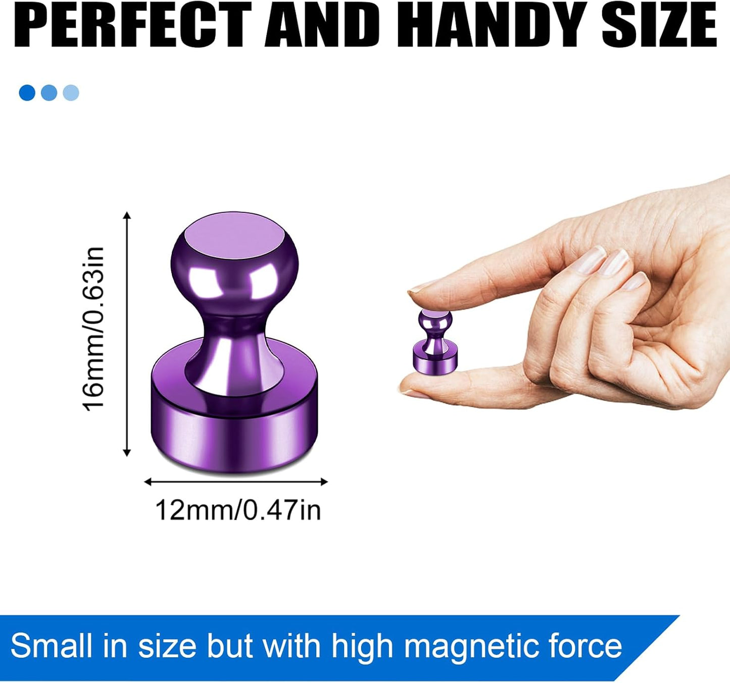 LOVIMAG 20 PCS Refrigerator Magnets, Purple Fridge Magnet Strong Magnet for Whiteboard, Small Neodymium Magnets Ideal for Push Pin Magnets, Office, Classroom, Map