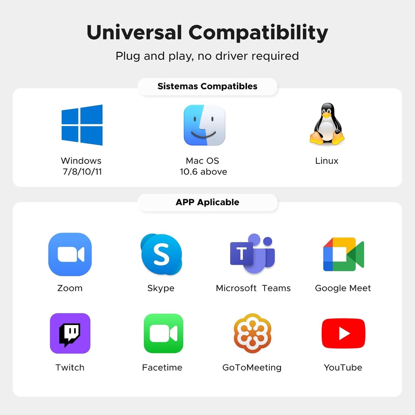 UGREEN 2K Webcam for PC Ultra HD 1080P Computer Webcam with Microphone, PC Camera with Privacy Cover, USB Web Camera for Streaming, Conference, Video Calling, Zoom, Skype, Teams, FaceTime, Silver Grey