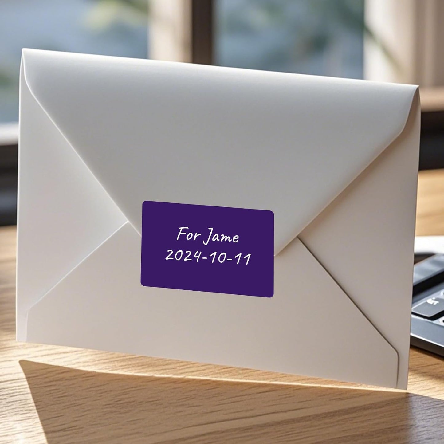 Rectangle Label Stickers 3×2 Inch Vinyl Removable Purple Sticker Waterproof Writable File Folder Moving Labels for Boxes Home Office Labeling 40 PCS