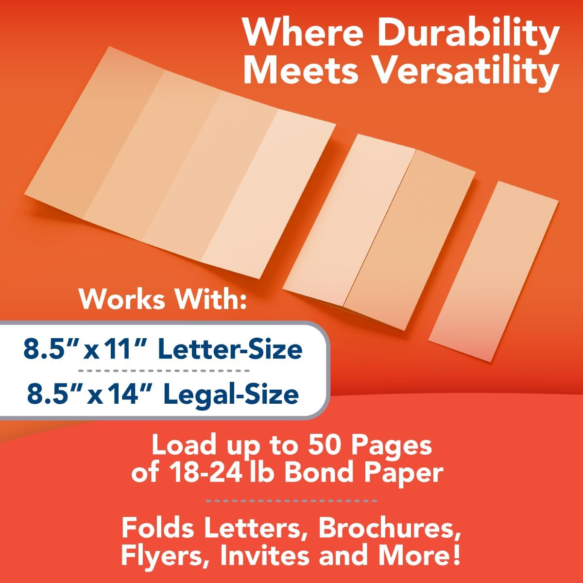 Martin Yale P7500 Paper Folding Machine - Automatic Feed Tabletop 4000 Sheet/Hour Letter, Half, ZFold, Double Parallel, for Offices, Mailrooms, Business, Folds 8.5″ x 11″ & 8.5″ x 14″ 20lb Bond Paper