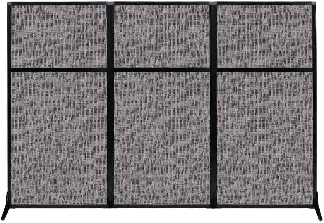 Versare Workstation Partition | Portable Wall Divider | Modern Office Cubicle | Free Standing Privacy Screen | Flexible Work Space | 99" x 70" Slate Fabric Panels