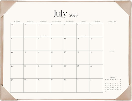 Large Desk Calendar 2025-2026 with Desk Mat, Desktop Calendar 18 Monthly Runs From July 2025 to December 2026, Desk Pad Calendar 22 x 17 Inch Perfect for Planning, Organizing, and Scheduling Your Life (Apricot)