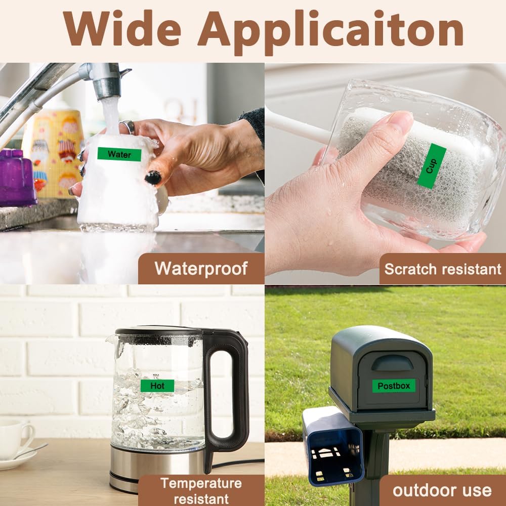 Hehua Tze Tz Tape 12mm 0.47 Laminated Green Compatible for Brother P-Touch TZe-731 TZe731 TZ-731 TZ731 Tape for Ptouch PT D210 D200 D220 D610, 1/2'' x 26.2ft Black on Green, 3 Pack