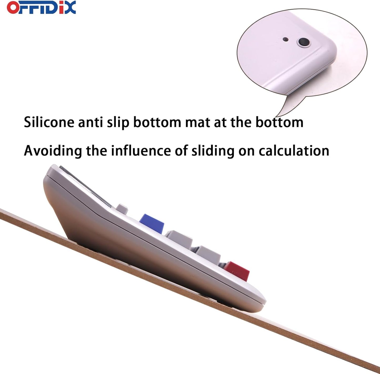 OFFIDIX Office Computer Key Electronic Calculator, Financial Calculators for Bank Stuff and Accouter, Financial Accounting Style 12-Digit Display with Battery and Solar Desktop Calculator