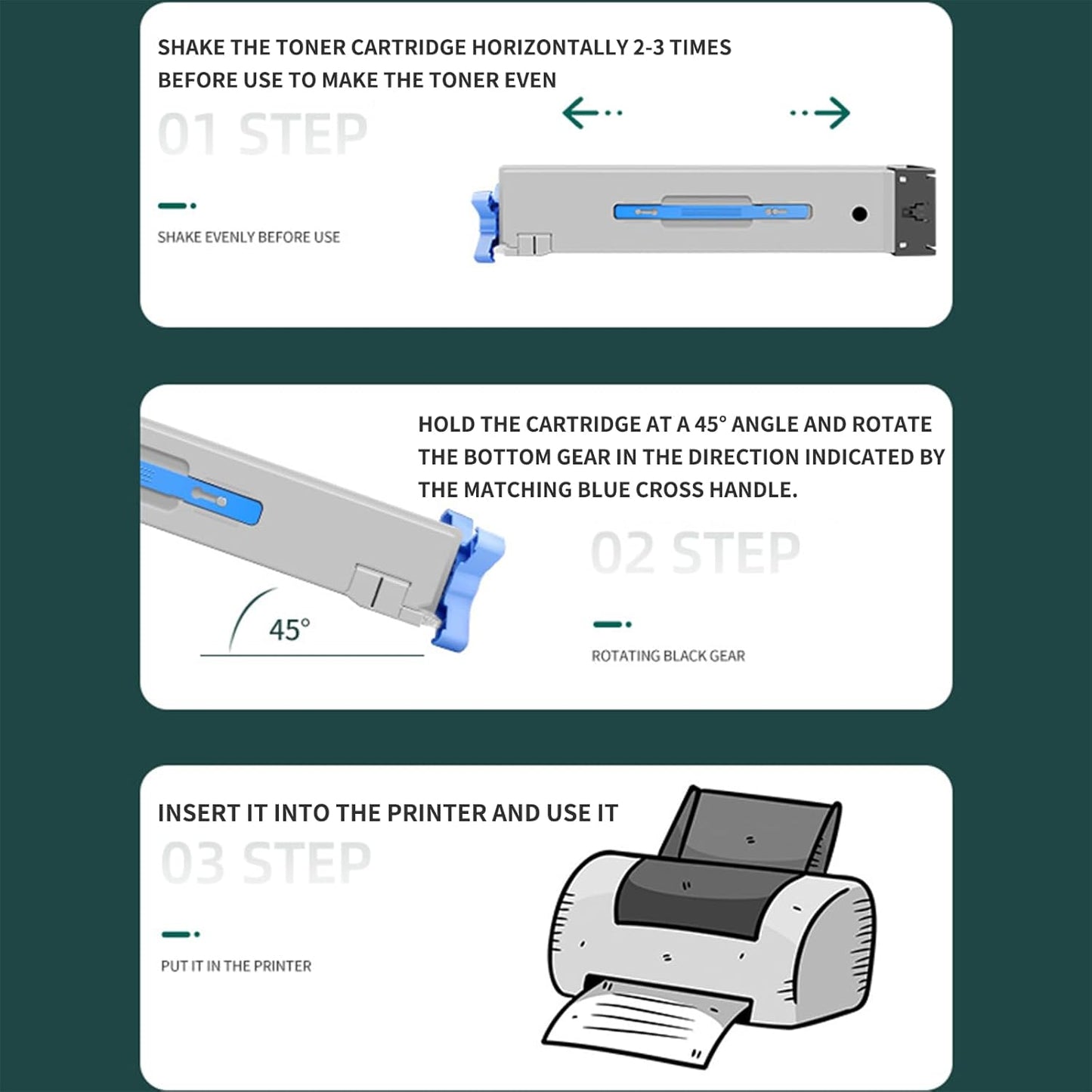 High Yield W9190MC W9040MC W9041MC W9042MC W9043MC Toner Cartridge W9191MC W9192MC W9193MC Toner Cartridge Compatible for Color MFP E77822 E77825 E77830 Printer.4-Pack (Black Cyan Yellow Magenta)